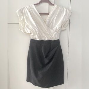CARVEN - Grey & white dress, Sz. 0